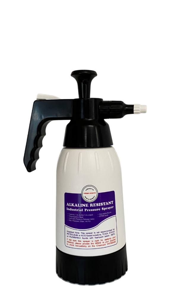 KLAGER PLASTIK | 1.2L Alkaline Resistant Pressure Sprayer - Bravo Pty Ltd
