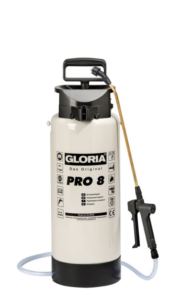 GLORIA PRO8 | 8.0L Industrial Grade Poly Sprayer | SOLVENT RESISTANT - Bravo Pty Ltd